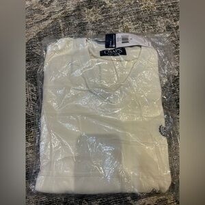 Chaps Men's V-Neck Sweater Vest in Cream